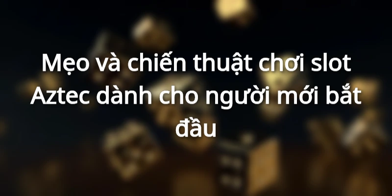 Bỏ túi bí kíp chơi Aztec slot hiệu quả cho người lần đầu thử sức
